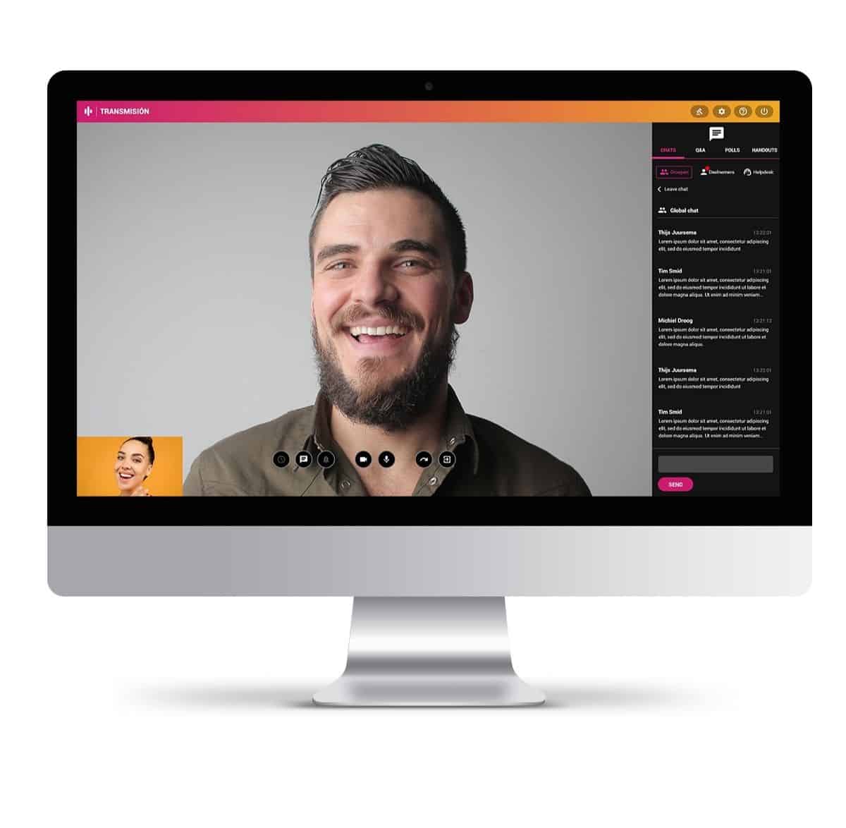 Online evenement organiseren webinar met meerdere deelnemers en een chatbalk voor interactie