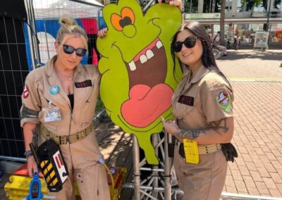 Ghostbuster cosplayers als extra entertainment