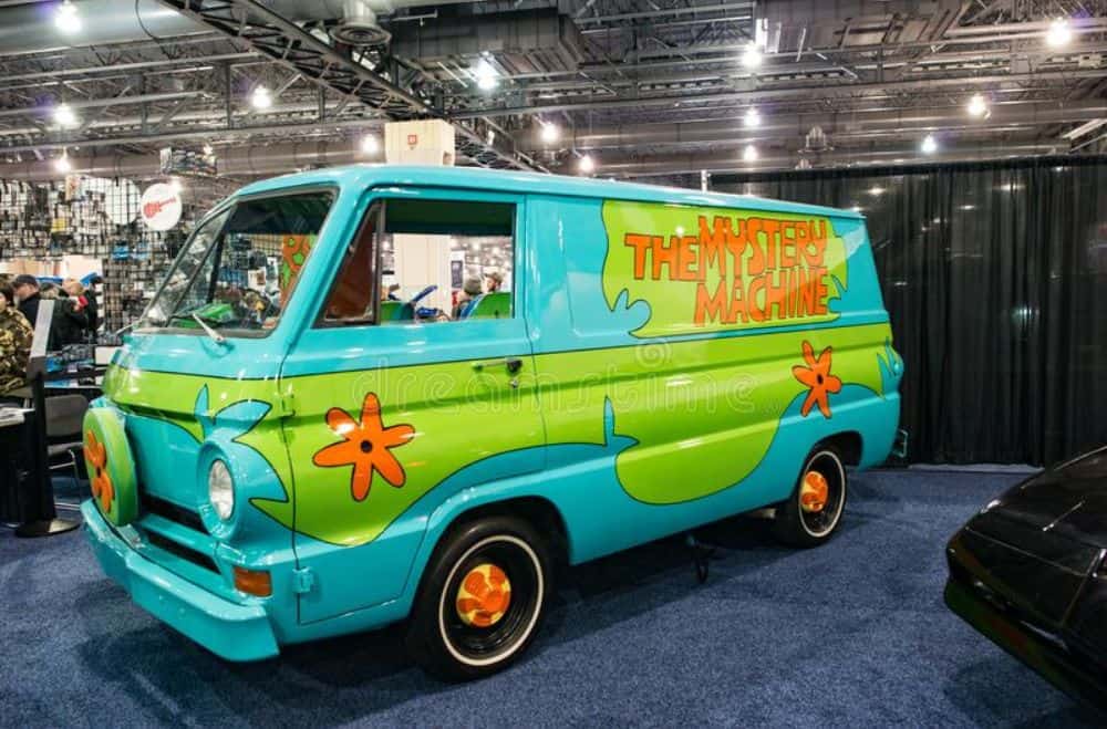 Moviecar huren Nederland Belgie Duitsland - De Mystery Machine uit Scooby Doo