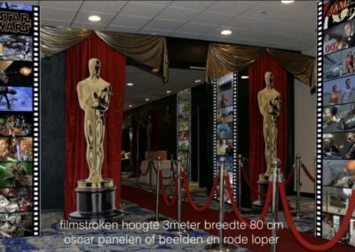 Filmstroken, Oscars panelen en rode lopers voor Hollywood of film thema decoratie