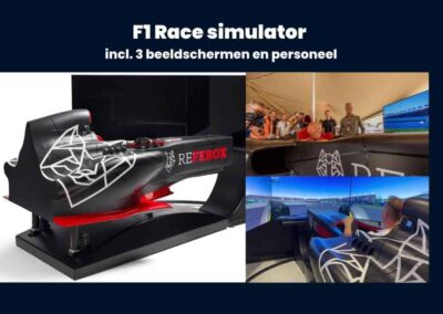 Formule 1 race simulator huren voor thema evenement, feest of beursstand