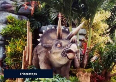 Triceratops dinosaurus als Jurassic park decoratie