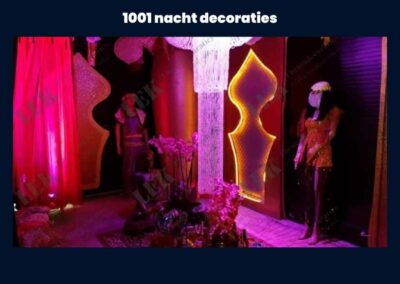 Verschillende decoraties voor het thema 1001 Nacht of Arabian nights