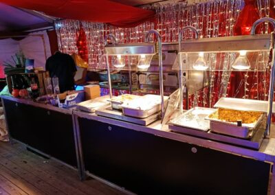 Een van de foodcorners tijdens het Las Vegas bedrijfsfeest