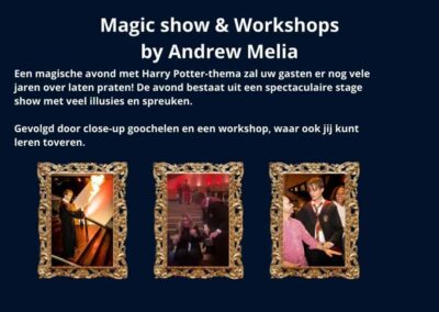 Entertainment in Harry Potter thema - Tovenaar en magische show, workshops met zelf trucs leren (3)