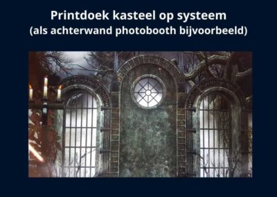 Harry Potter thema decoratie - Print doek kasteel met systeem voor fotobooth of wand decoratie