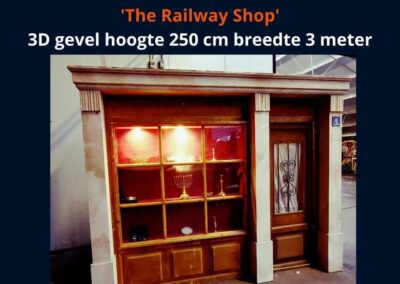 Decoratieve 3d gevel van de Railway Shop uit Harry Potter